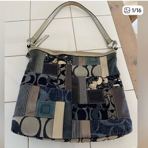 Coach Blue and Gray Interior Bag